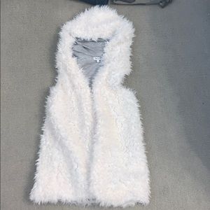 very fuzzy fur vest.